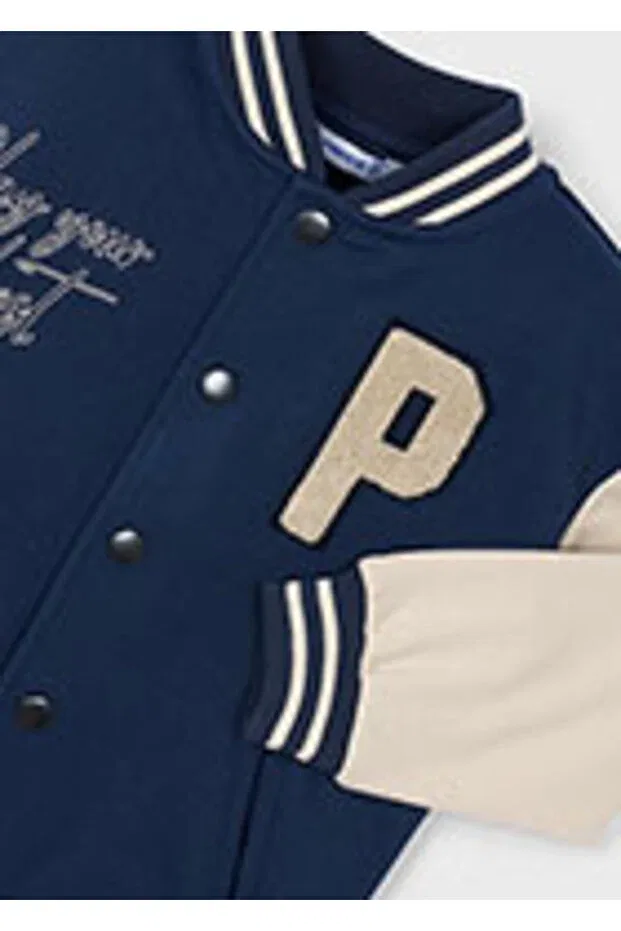 Детская куртка для мальчиков с воротником-стойкой Mayoral, Navy Blue — фото 4