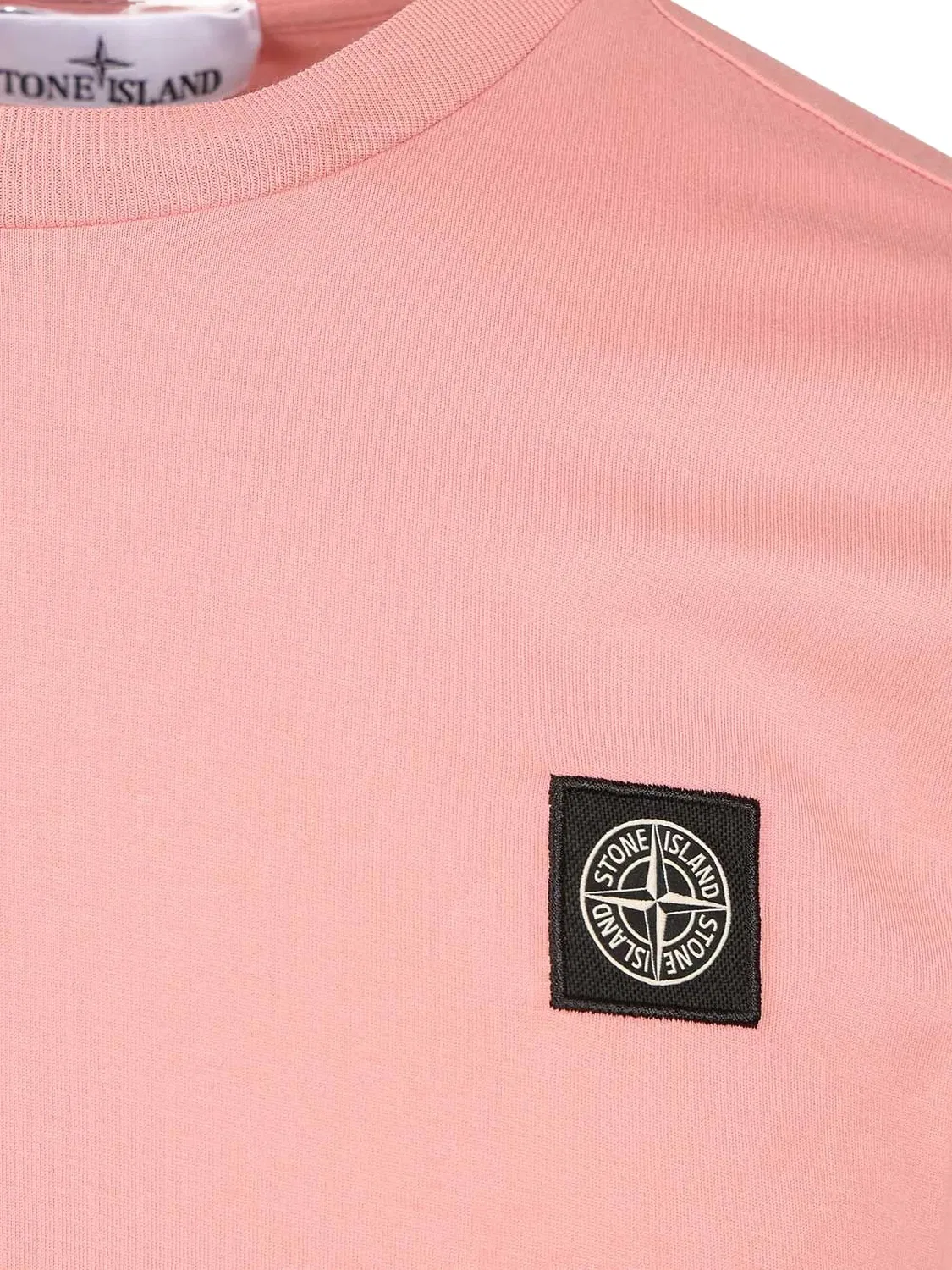 Футболка с круглым вырезом и логотипом Stone Island, розовый — фото 2