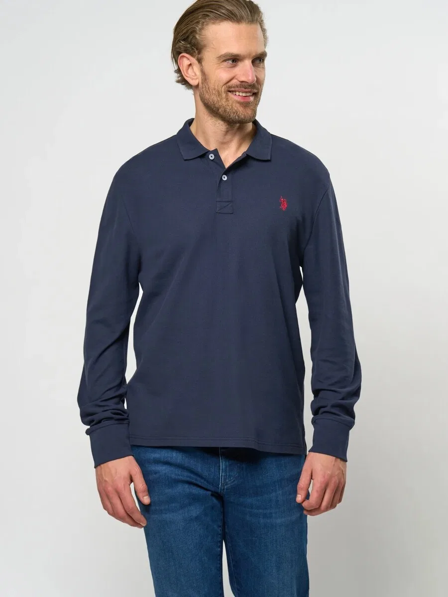 Футболка U.S. Polo Assn. 'UMBRETT' темно-синего цвета — фото 3