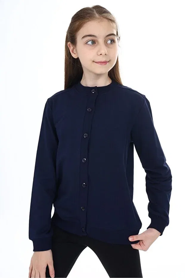 Детский кардиган для девочек с длинным рукавом Toontoy, Navy Blue