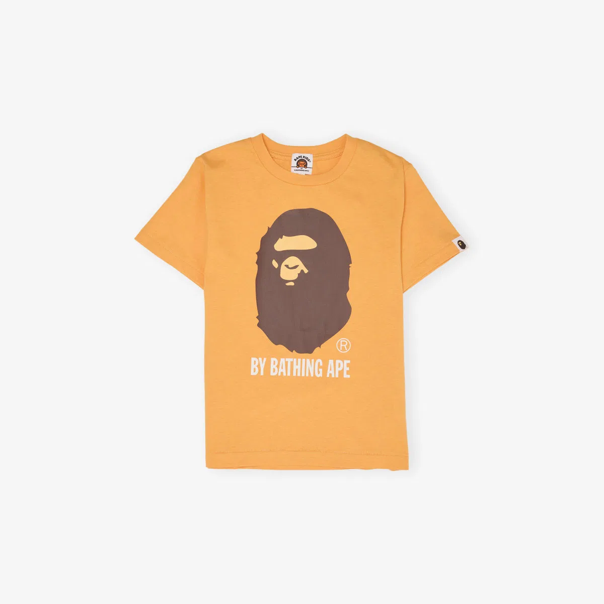 Хлопковая футболка с фирменным принтом, размер 2-9 лет A Bathing Ape, оранжевый
