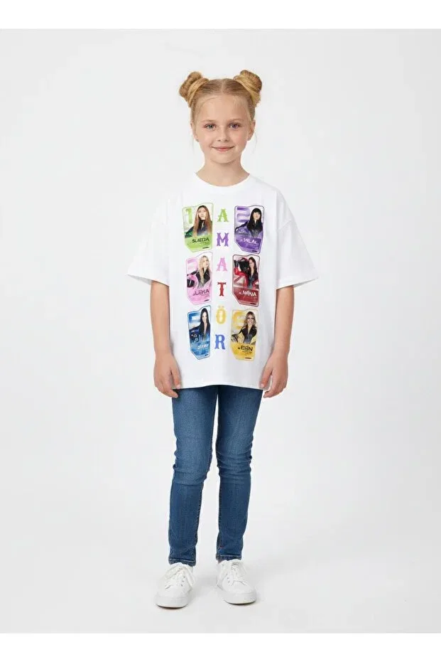 Детская футболка для девочек хлопковая Manifest girl's t-shirt Seabubbles, Cream — фото 4