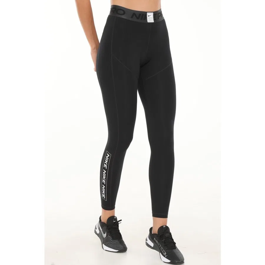 Женские спортивные леггинсы Nike Pro Dri-FIT с высокой талией, Черный