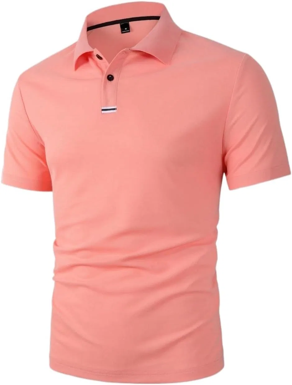 Мужская футболка с коротким рукавом, однотонная, Coral Pink