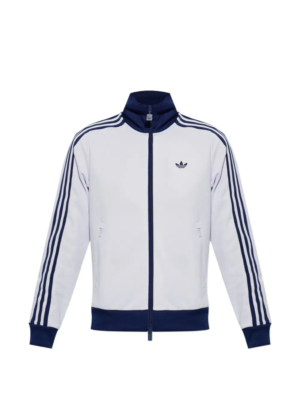 Толстовка на молнии с вышитым логотипом Adidas, белый