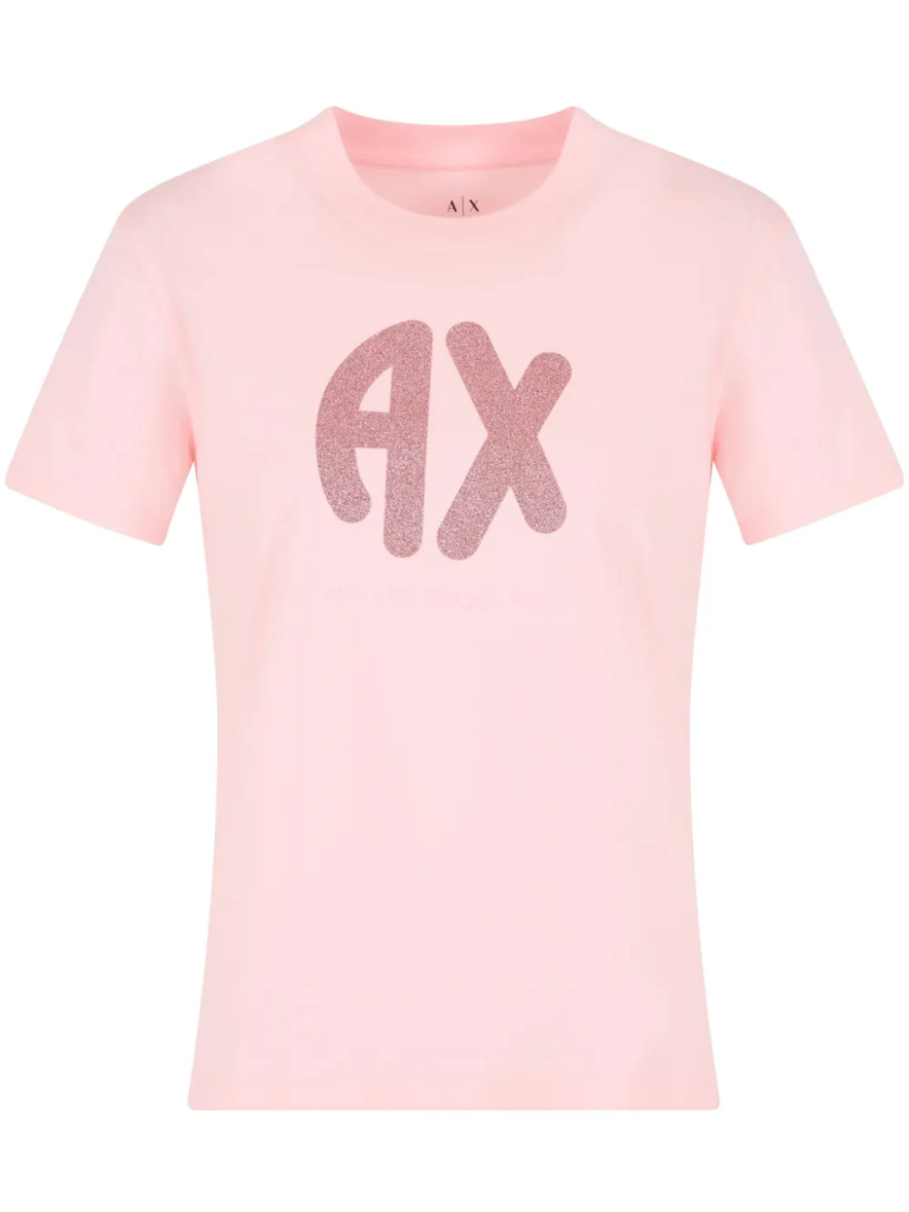 

Футболка с декорированным логотипом Armani Exchange, розовый