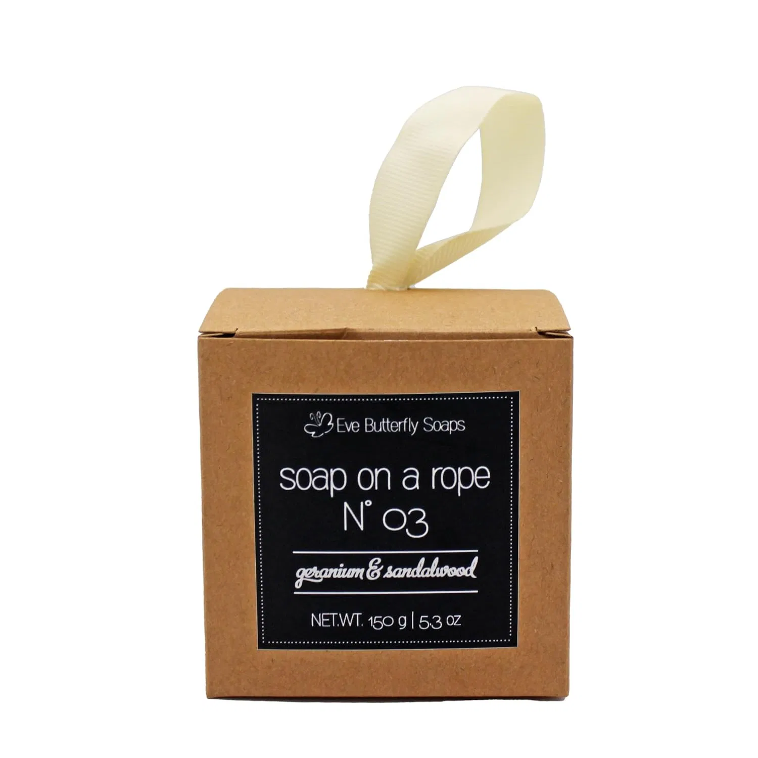 Массажное мыло на веревке EveButterflySoaps, с ароматом герани и сандала, 150 г, Orange — фото 3