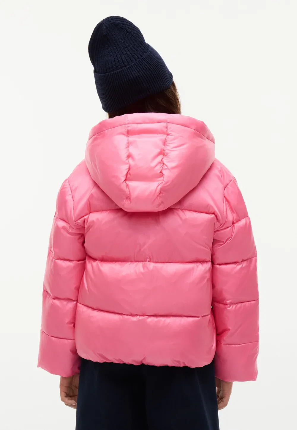 Блестящая пуховая куртка с капюшоном, унисекс - зимняя куртка Tommy Hilfiger, Exotic Pink — фото 3