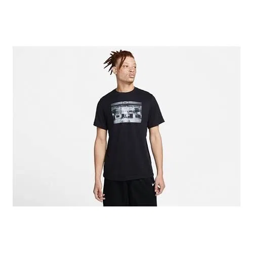 Мужская футболка с принтом Nike Dri-FIT Photo Basketball, Черный