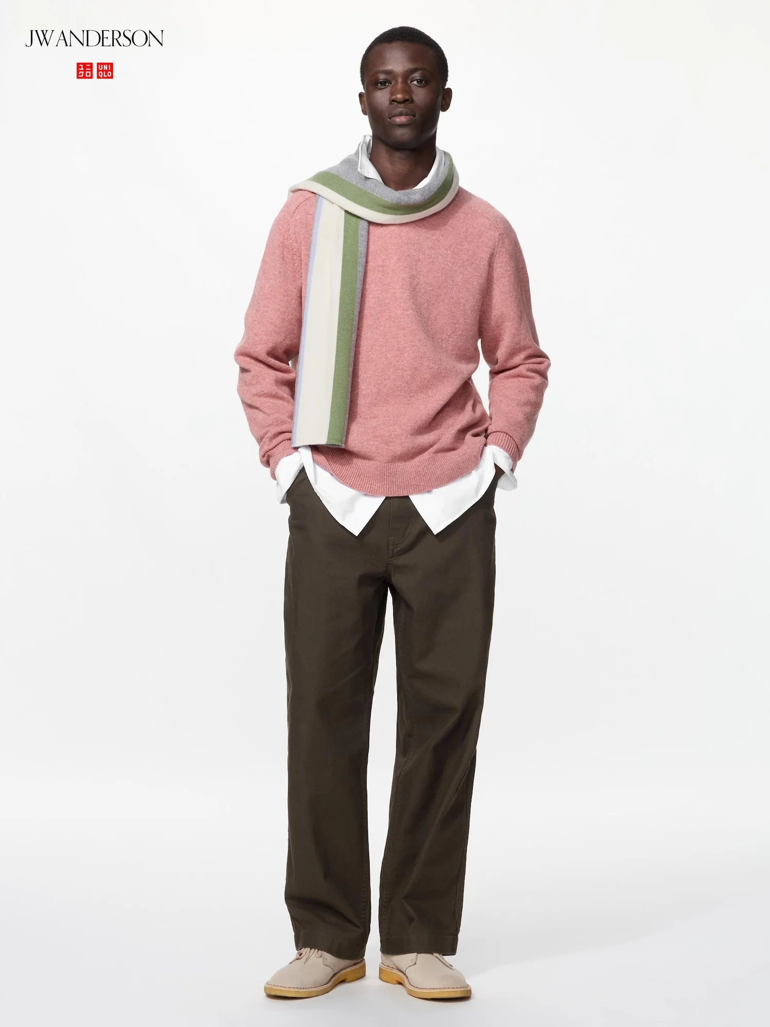 Брюки Uniqlo x JW Anderson Straight Work, 39 темно-коричневый — фото 2