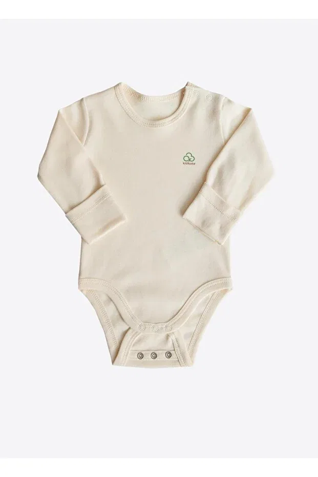Детское боди с длинным рукавом Organic New Basic Long Sleeve Body Suit Kitikate, Natural — фото 2