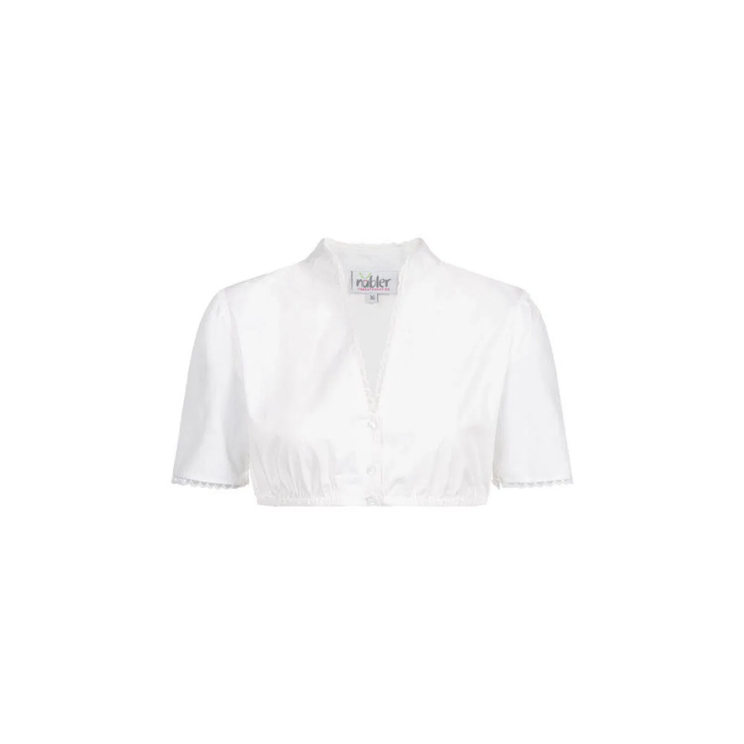 Женская блузка для дирндля с рюшами Nübler, White