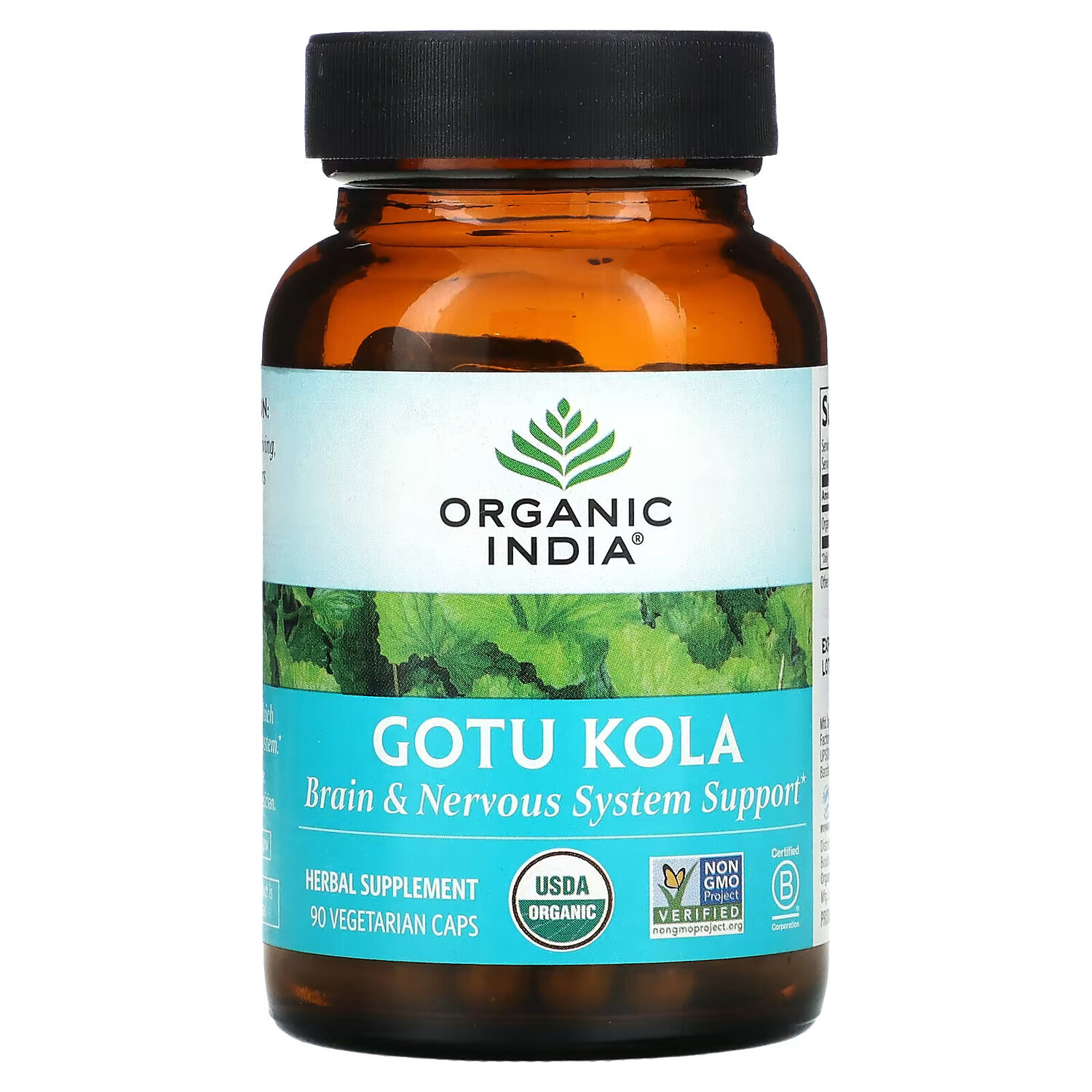 

Organic India, Готу Кола, 90 вегетарианских капсул