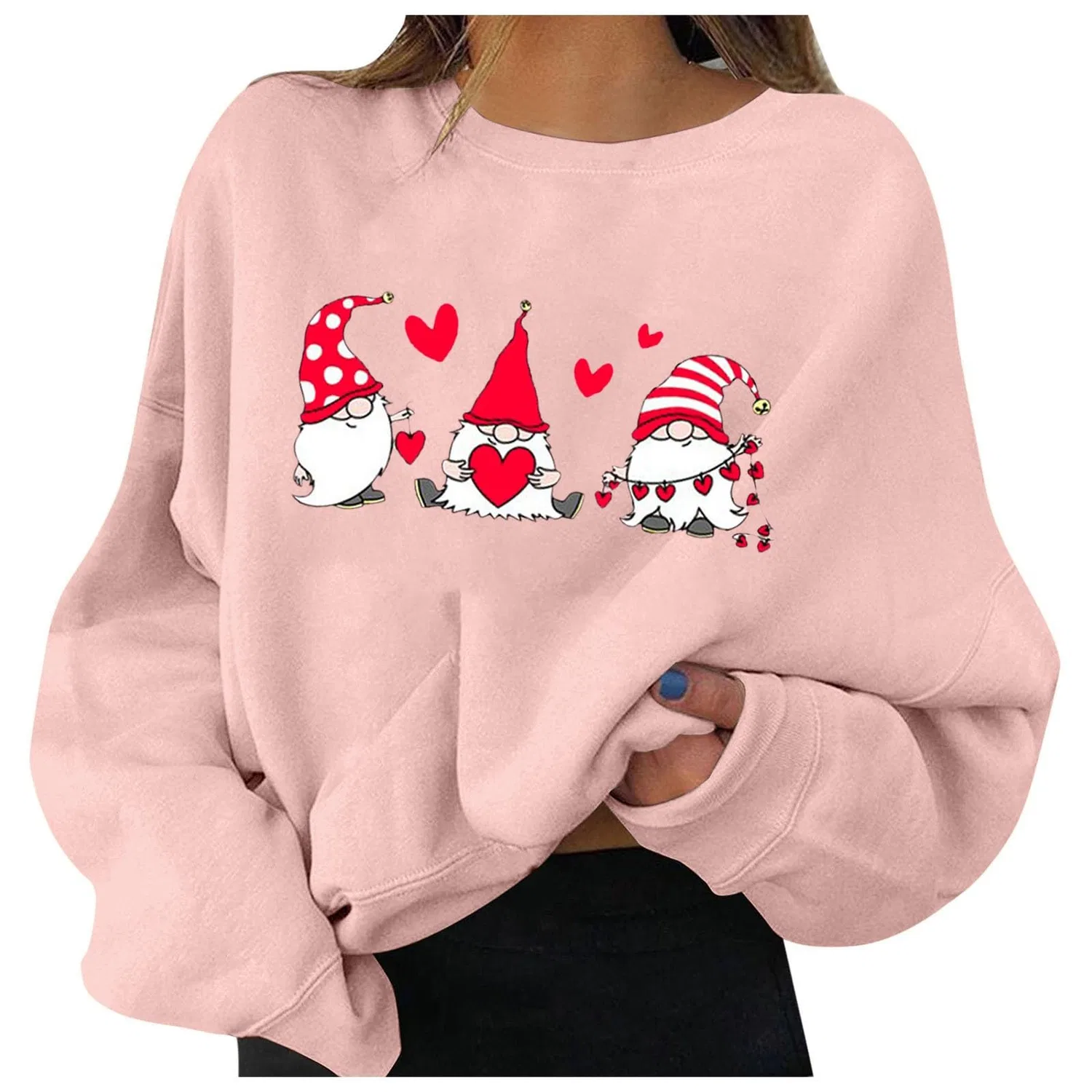 Женский свитшот с принтом Military Hat, Pink #1