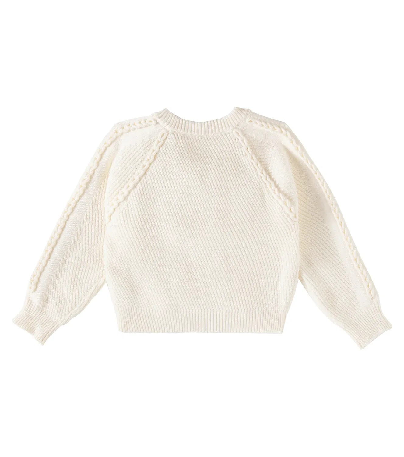 Свитер хлопковый Chloé Kids, белый — фото 4