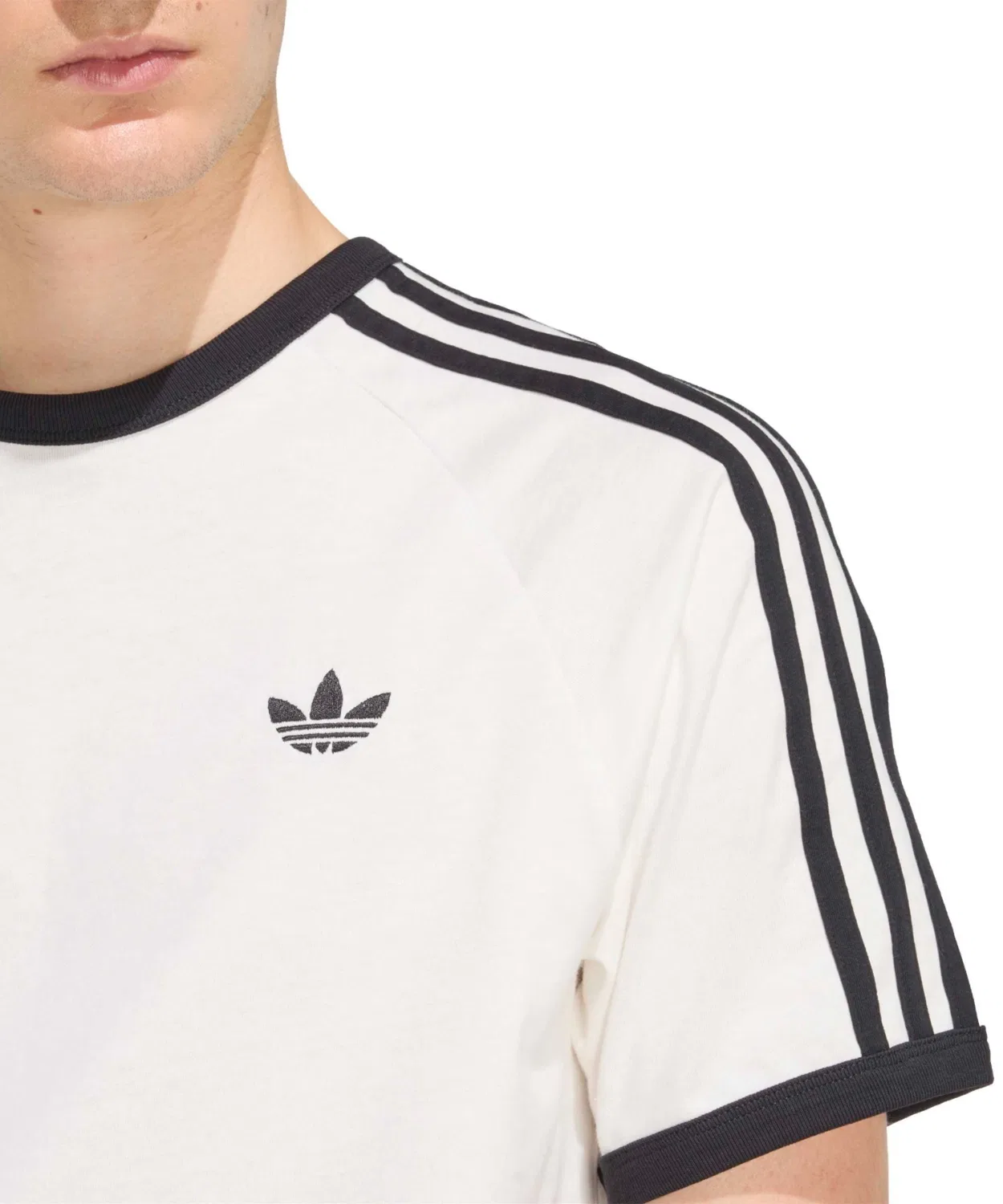 Мужская футболка с длинным рукавом3-STRIPES TEE Adidas, Белая — фото 2