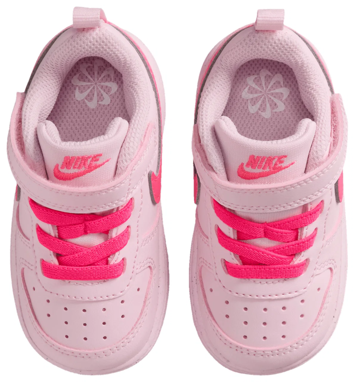 Кроссовки для девочек ясельного возраста Court Borough Low Recraft Nike, розовый/белый — фото 4