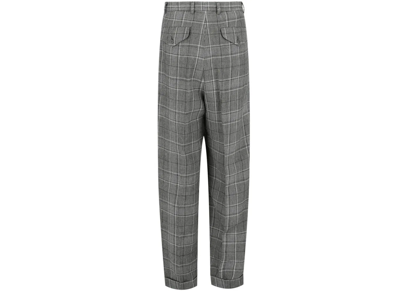 Мужские зауженные брюки в клетку Trousers Gucci, Grey Beige — фото 2