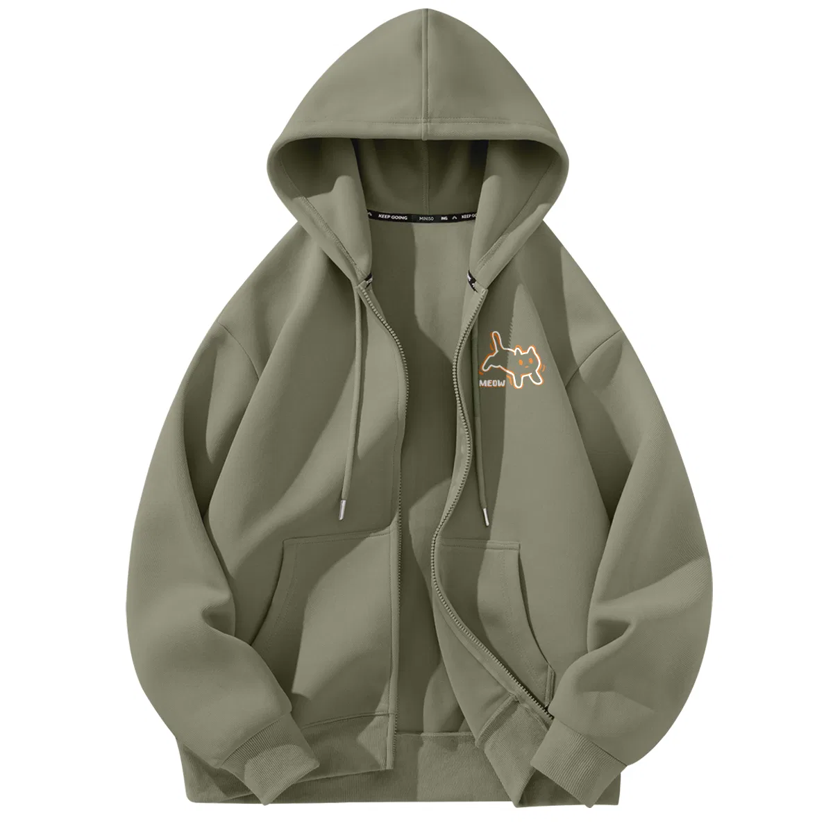 Детский худи с капюшоном средней плотности MINISO, Palm Green