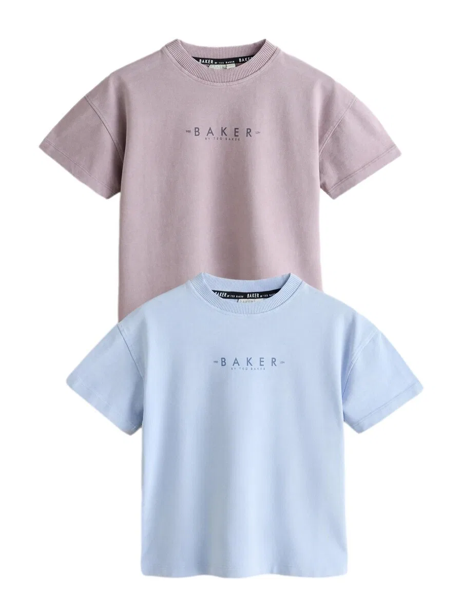 Футболка Baker by Ted Baker, светло-голубой, сиреневый