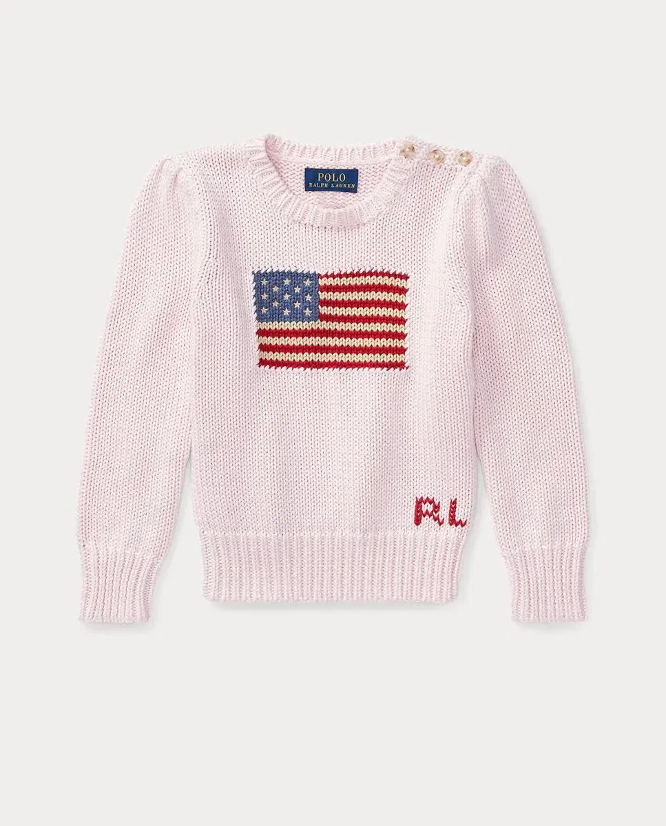 Детский джемпер для девочек хлопковый Polo Ralph Lauren, Rosa — фото 4