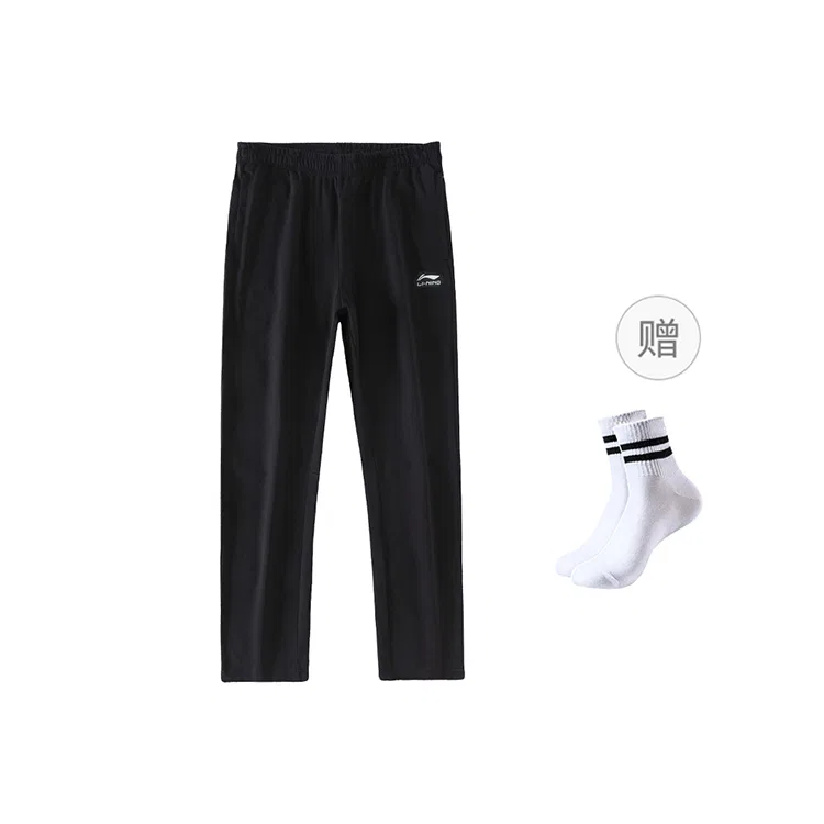 Женские трикотажные спортивные брюки с принтом в полоску, Black Gift Striped Socks 1 Pack, Li-Ning