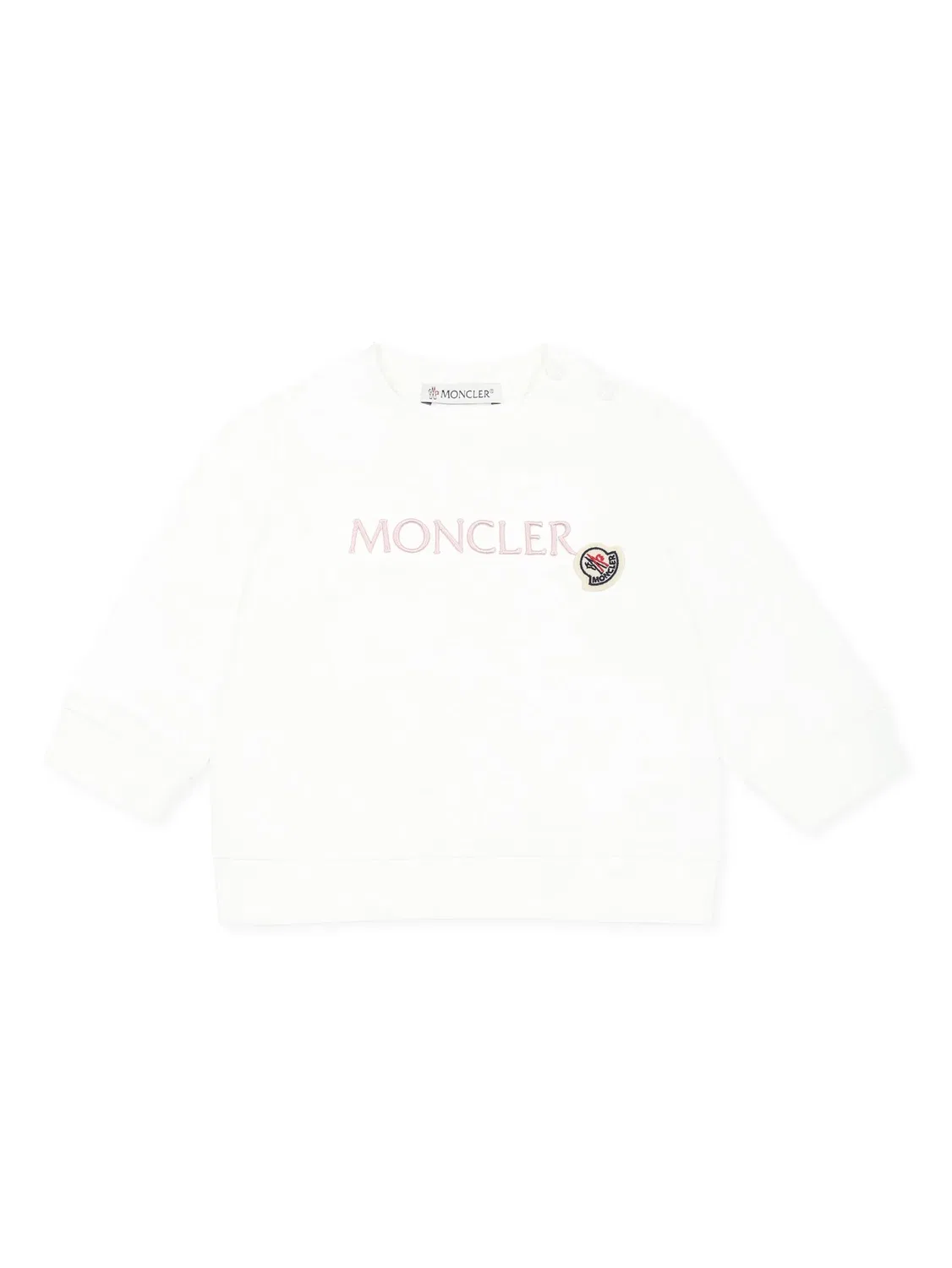 Футболка с вышитым логотипом Moncler, белый