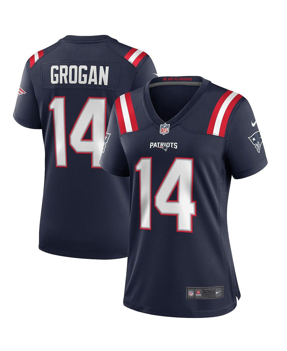 

Женская футболка steve grogan navy new england patriots game для пенсионеров Nike, синий