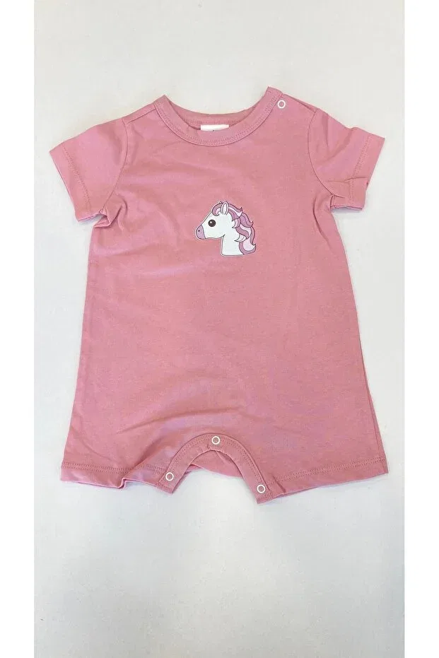 Детский комбинезон с коротким рукавом с принтом Fuar Baby, Unicorn Patterned — фото 3