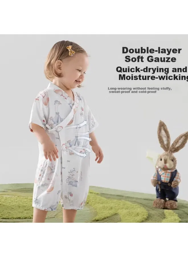 Боди-комбинезон из бамбукового хлопка с коротким рукавом Beptides — фото 3