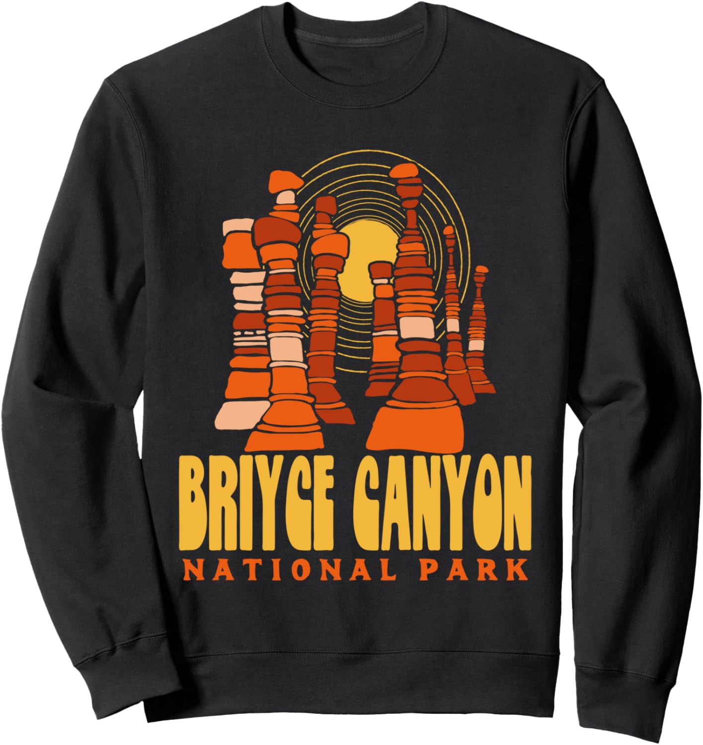 

Винтажная толстовка с графическим принтом «Ху-ду» в стиле ретро, посвященная национальному парку Брайс-Каньон Giant Step Design Co., черный