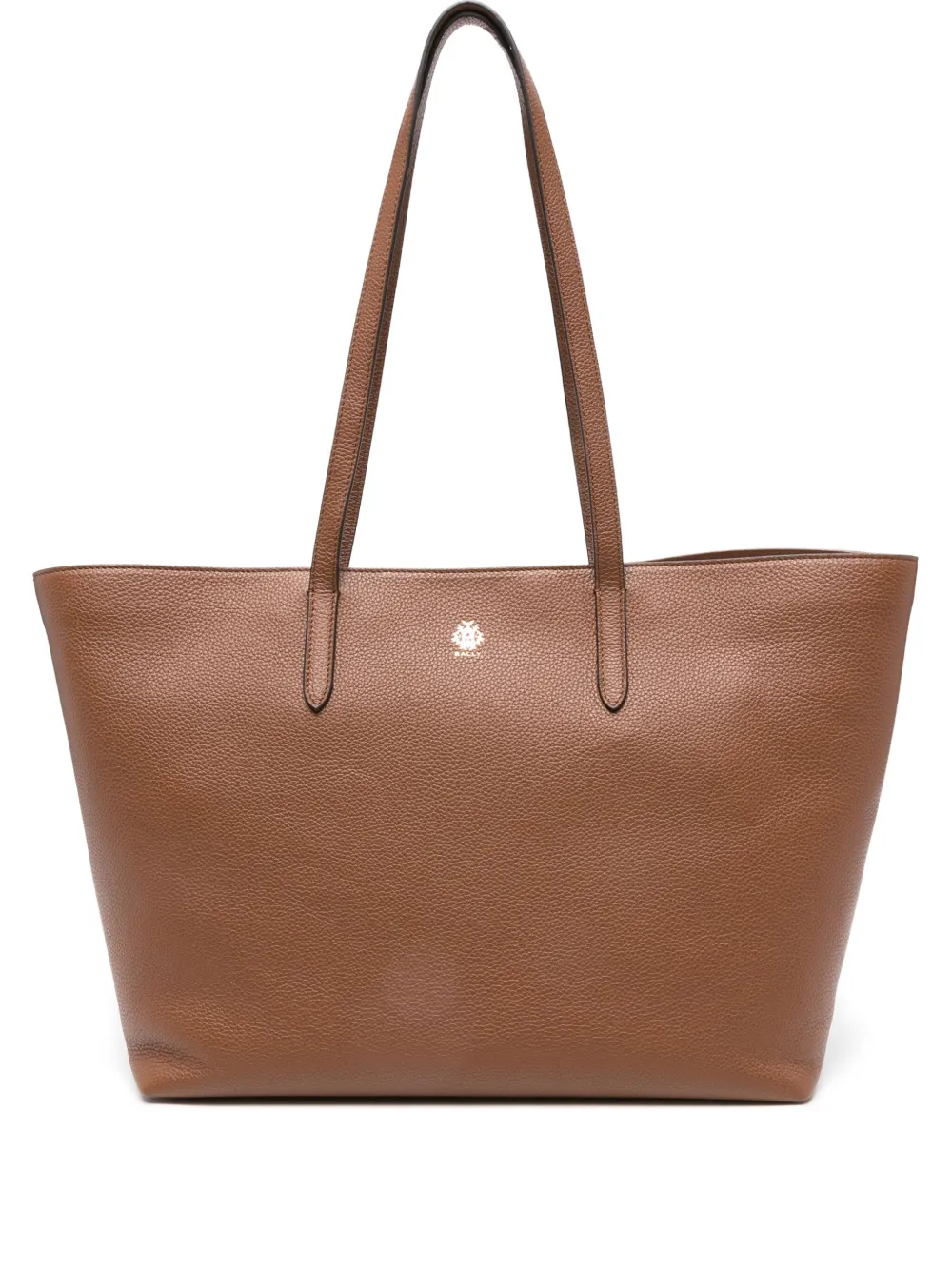 

Сумка-тоут из кожи с логотипом-штампом Bally, коричневый