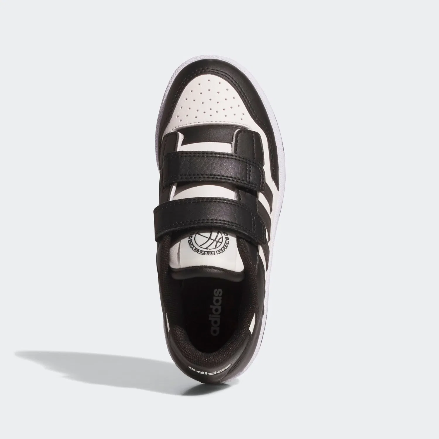 Детские кроссовки с липучками Adidas Sportswear, Core Black/Cloud White/Ftwr White — фото 4