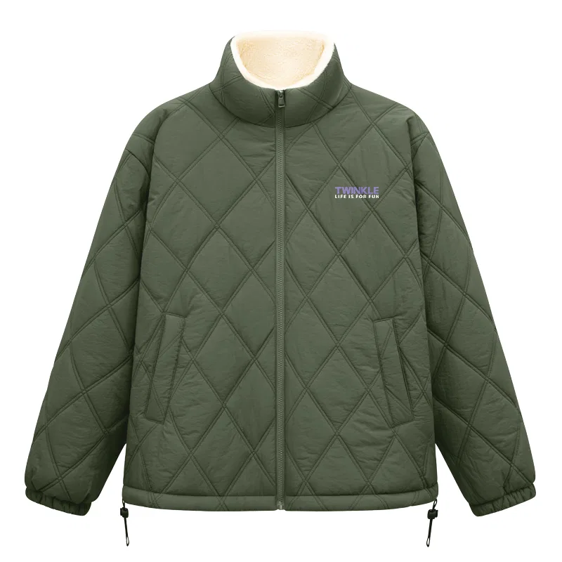 Детское пуховик-куртка UNISEX MINISO, Palm Green (B Fresh Purple Chest Logo)