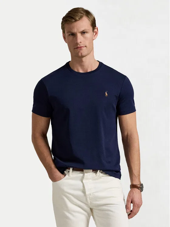 Футболка slim fit Polo Ralph Lauren, темно-синий