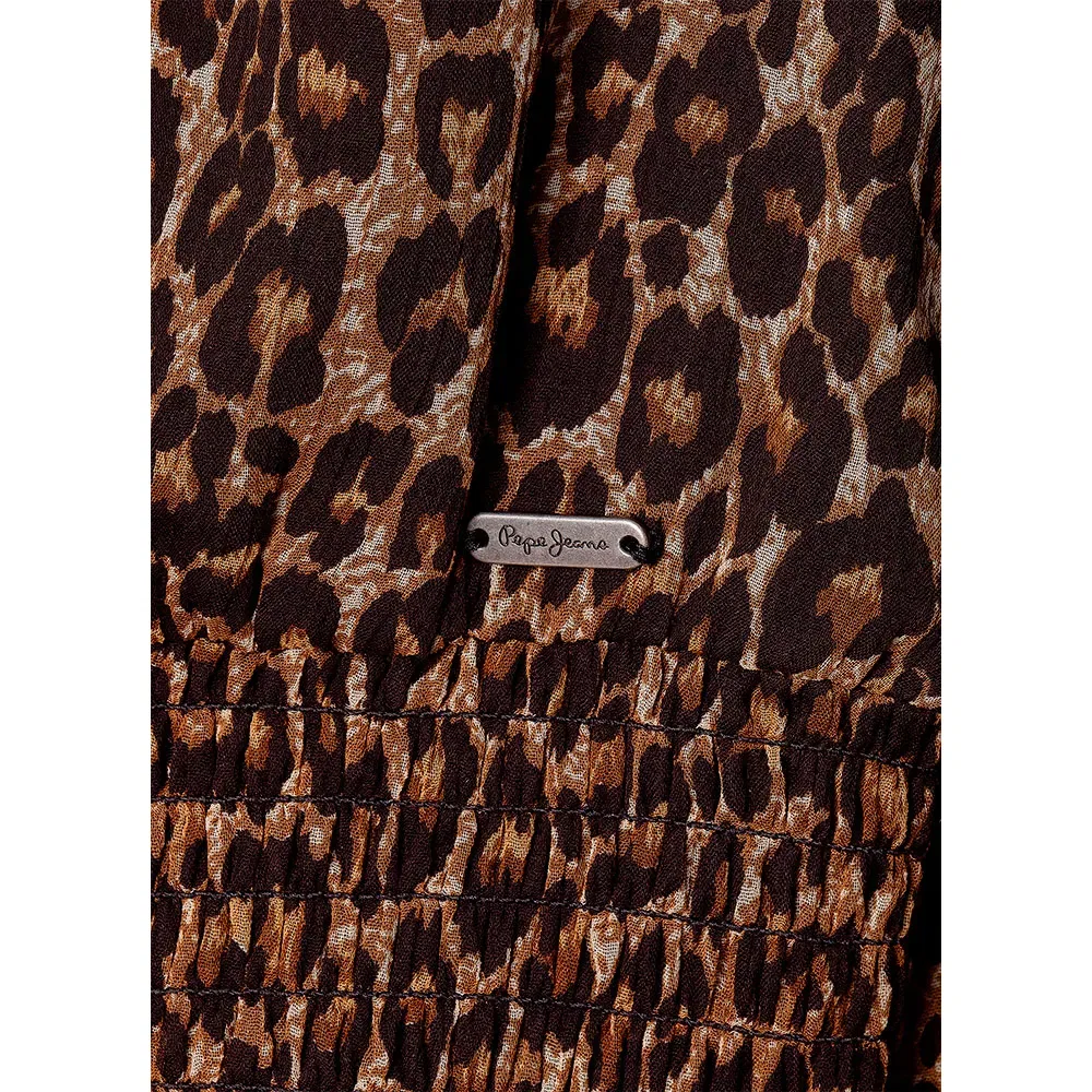 Детское платье для девочек с длинным рукавом Pepe jeans Noha, Brown — фото 4