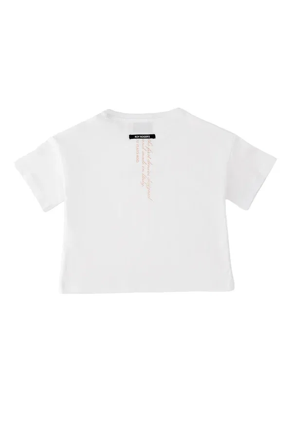 Футболка с принтом Print t-shirt Roy Rogers, optical white, белый — фото 2