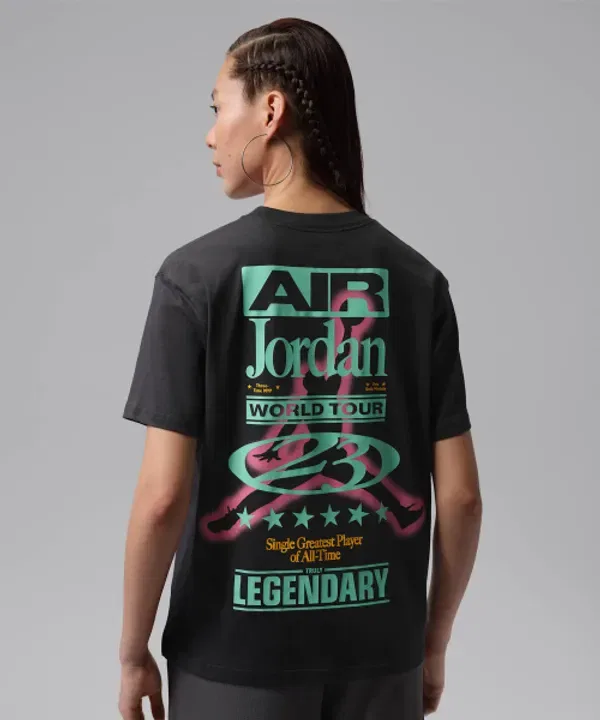 Футболка женская Jordan Flight Girlfriend, оверсайз, Nike, черный