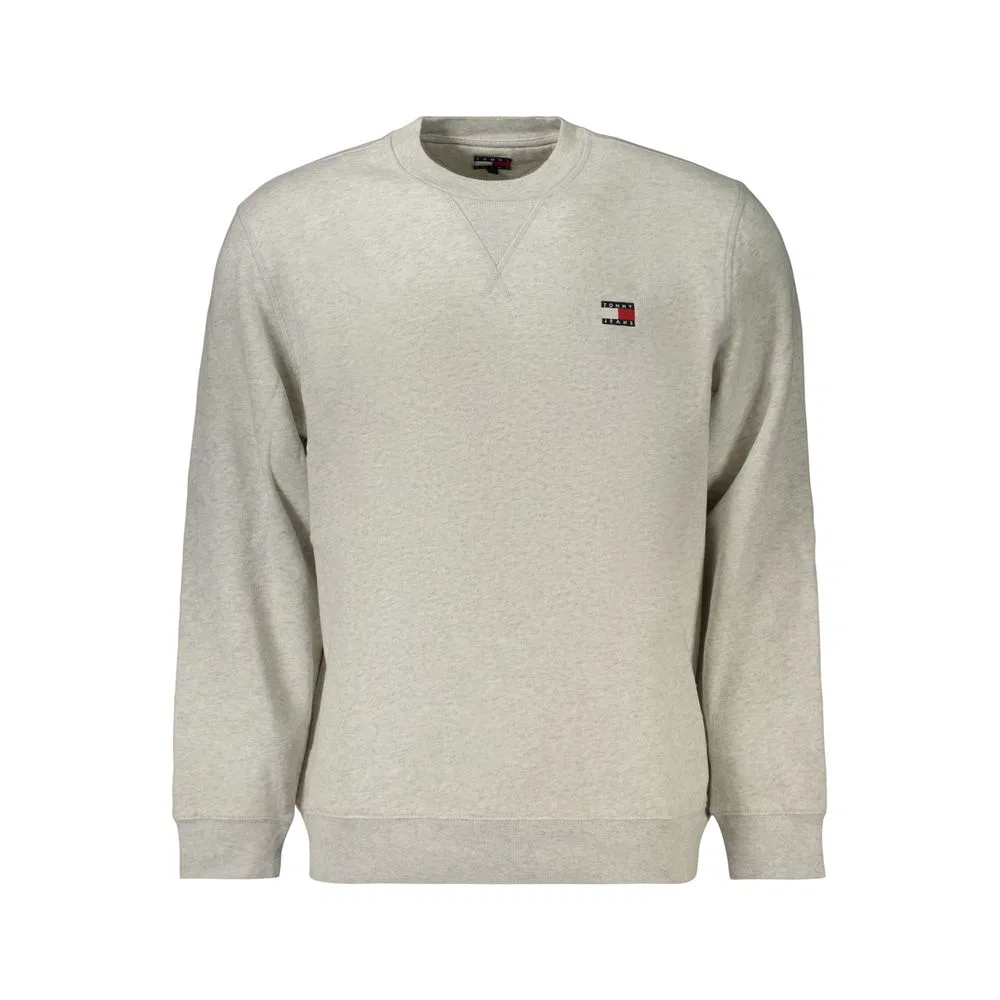 Мужской свитшот с длинным рукавом с вышитым логотипом Tommy Hilfiger, Gray