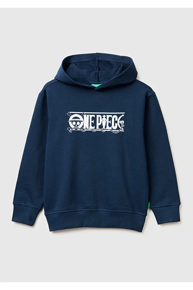 Детское худи для мальчиков с принтом United Colors Of Benetton, Dark Navy Blue