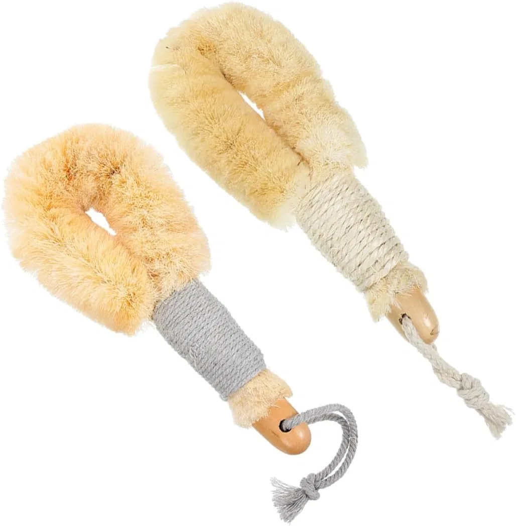 Щетка для тела Sisal, DONFAMDS, 2 шт, 24.5x9x4.5 см, Beige