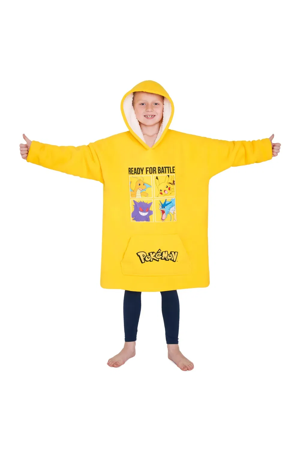 Худи оверсайз из флиса Pokemon, Yellow