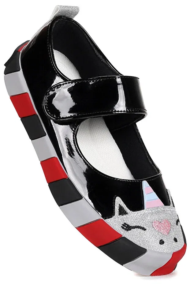Детские балетки для девочек с липучкой Gilan Kiko Kids, Black