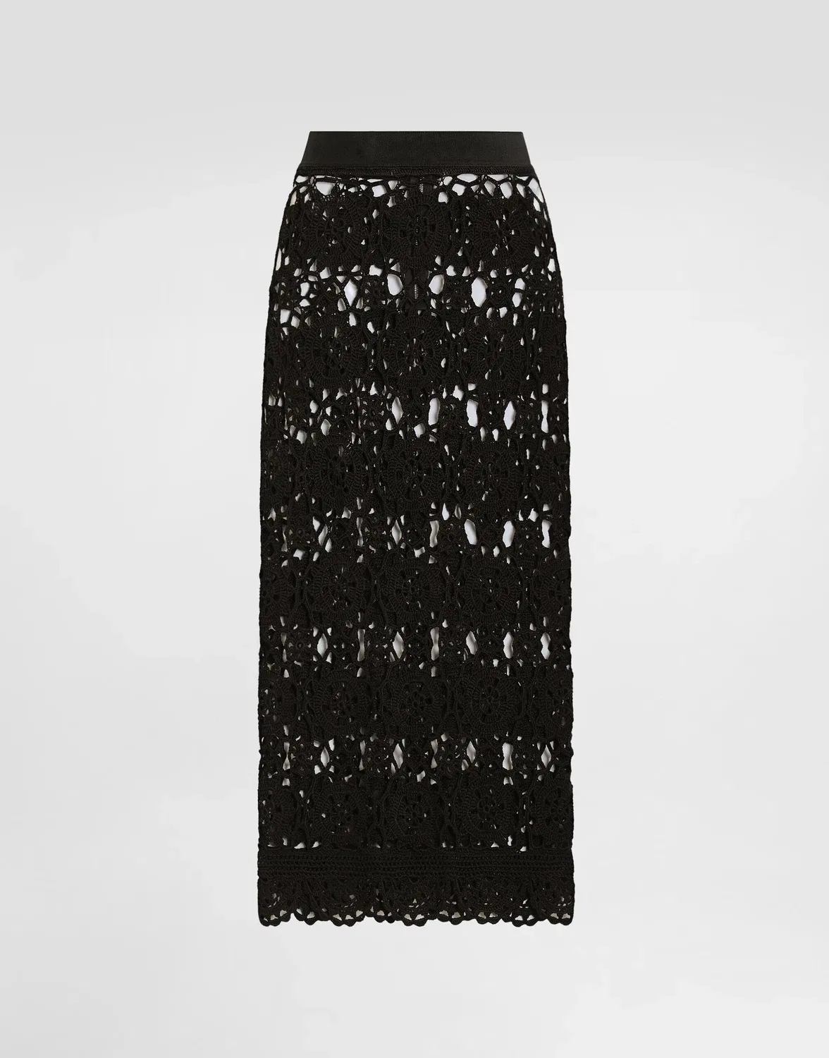 Юбка вязки крючком Dolce & Gabbana, черный