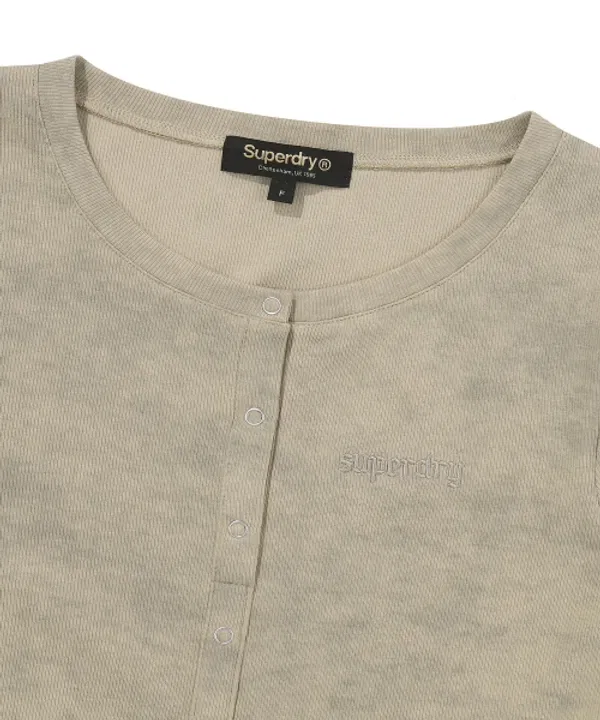 Футболка с воротником-хомутом, Superdry, бежевый — фото 4