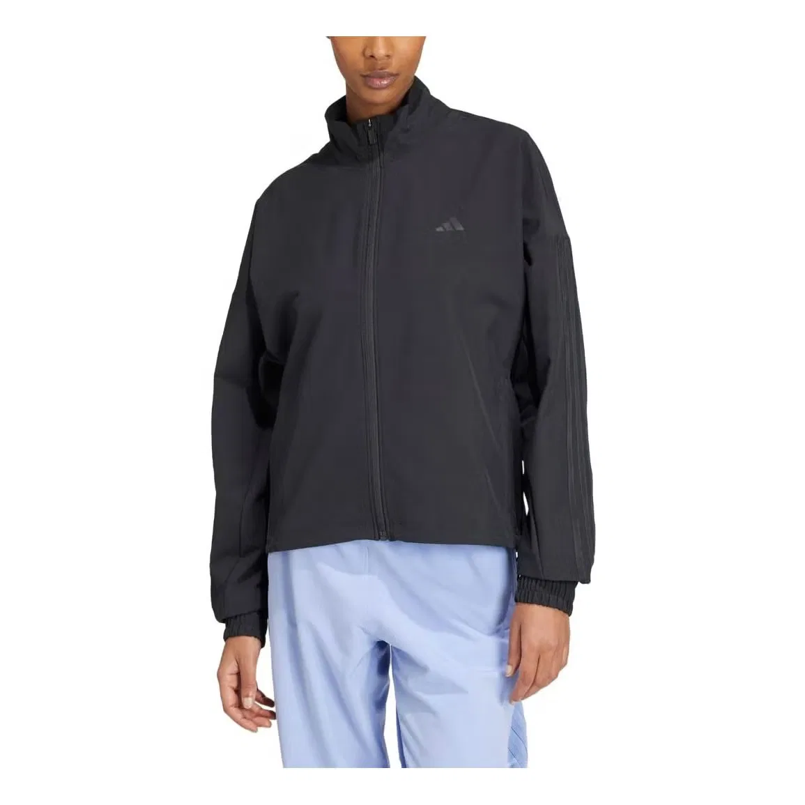 Куртка спортивная с длинным рукавом Pacer All Gym Tonal 3-Stripes Adidas, черный