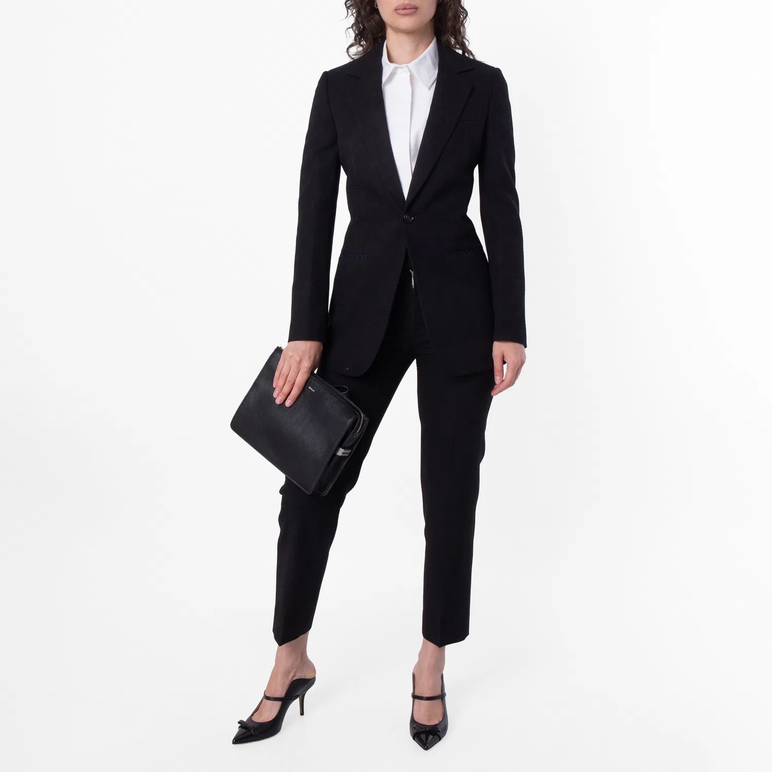 Брюки укороченные из шерсти Tailored Virgin Wool Cropped Burberry, Black — фото 4