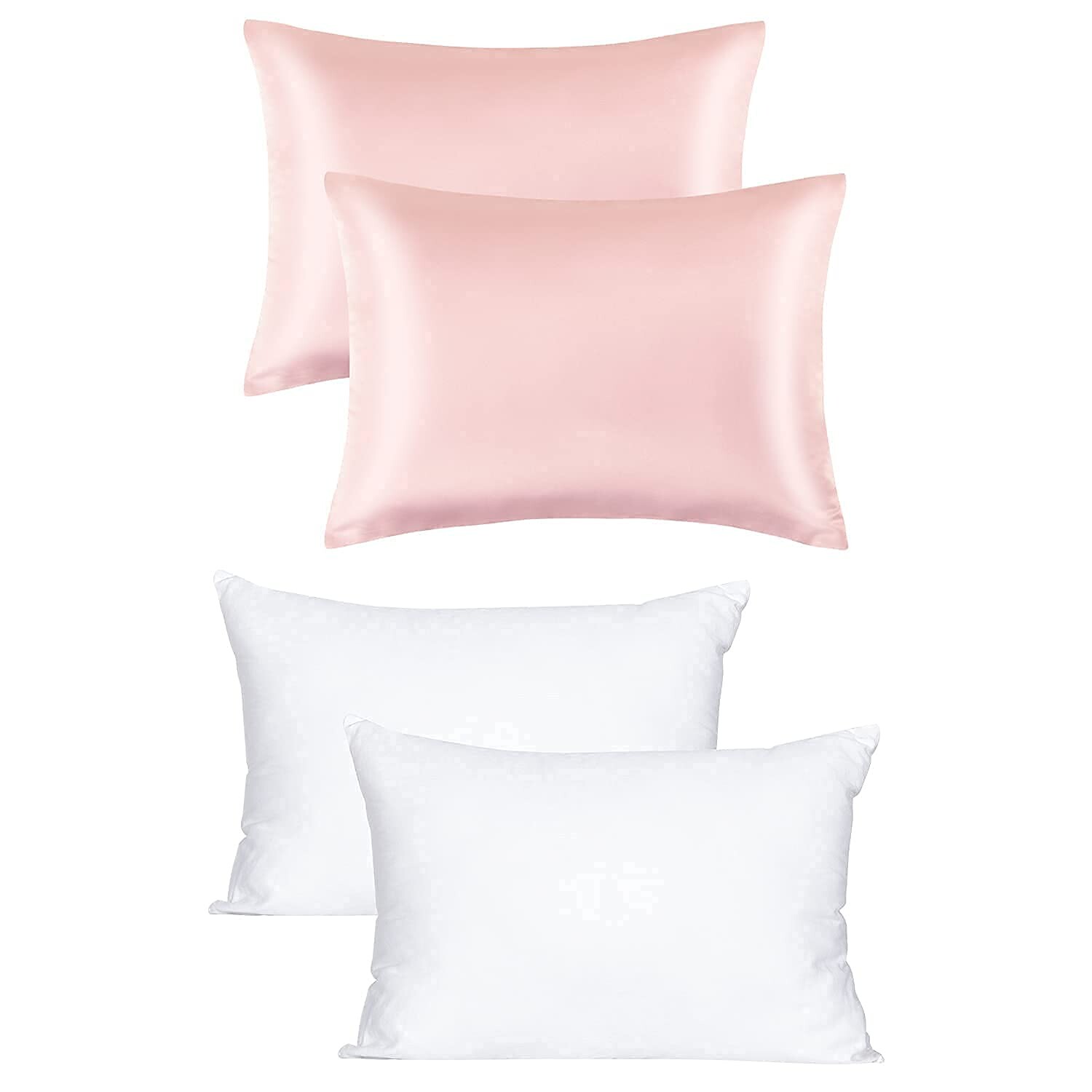 

FLXXIE Розовые атласные наволочки и подушки для малышей, 13 x 18 дюймов, Pink
