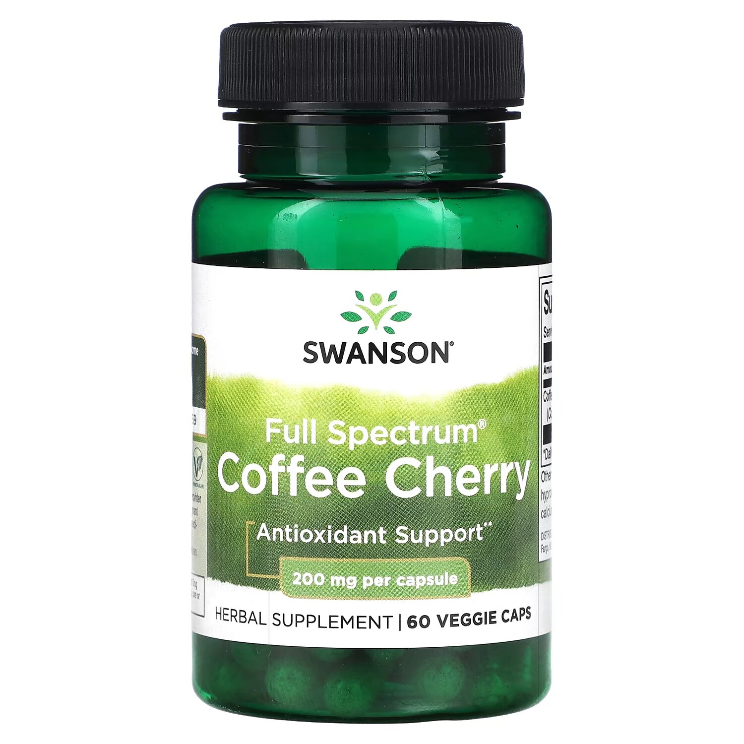 

Кофе с вишней Swanson Full Spectrum, 60 вегетарианских капсул