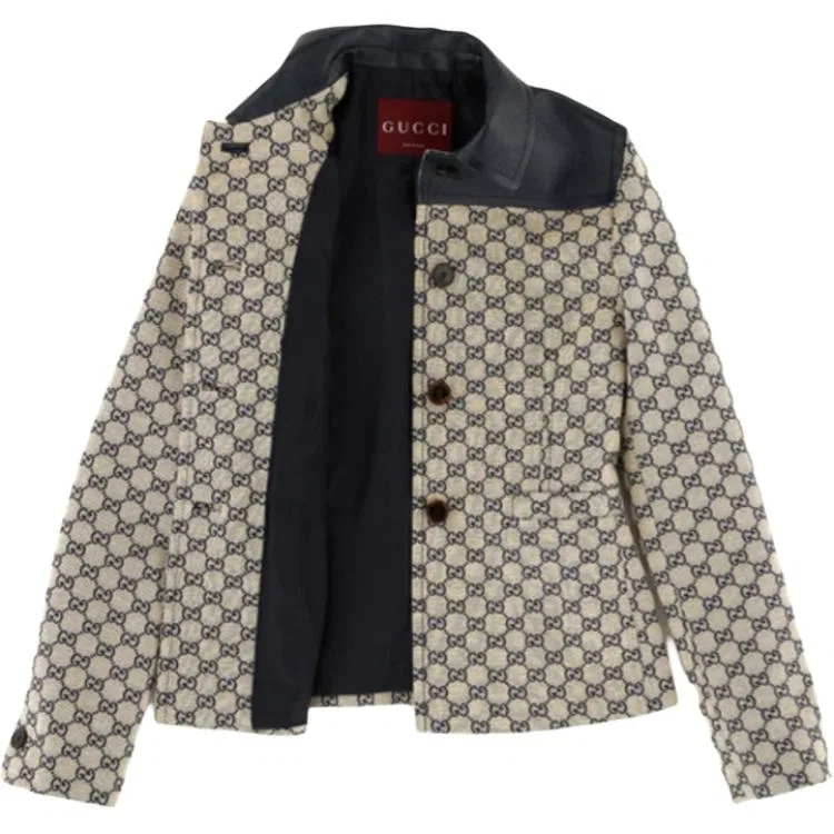 Женское пальто с лацканами Beige GUCCI, Бежевый — фото 3